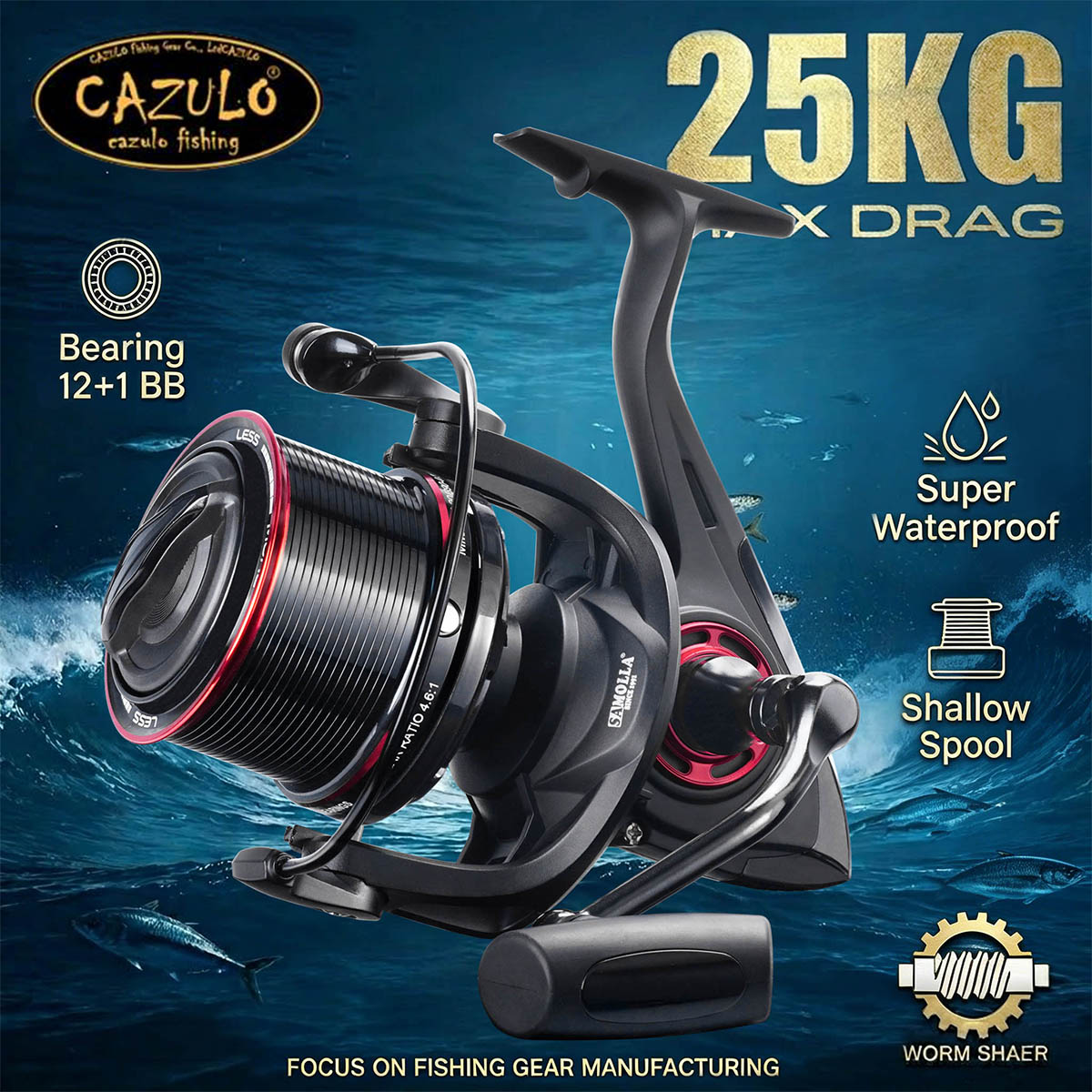Daiwa Reel Bg - Carrete de Pesca Giratorio de Largo